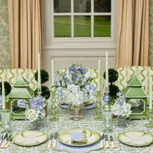 Sale Alathea Blue & Green Linen Napkins (Set Of 4) Napkins