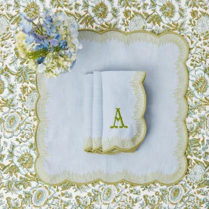 Sale Alathea Blue & Green Linen Napkins (Set Of 4) Napkins