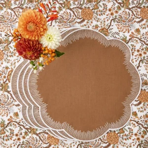Store Alathea Caramel Linen Placemats (Set Of 4) Placemats