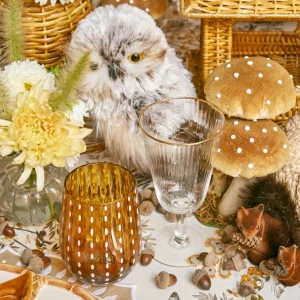 Hot Amber Speckle Water Glasses Glasses