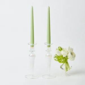 Online Amelie Clear Candle Holders (Pair) Candle Holders