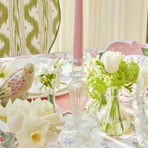 Online Amelie Clear Candle Holders (Pair) Candle Holders