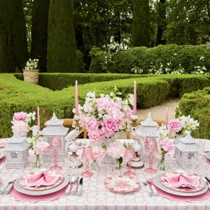 Hot Amelie Pink Placemats & Napkins (Set Of 4) Table Linen Sets