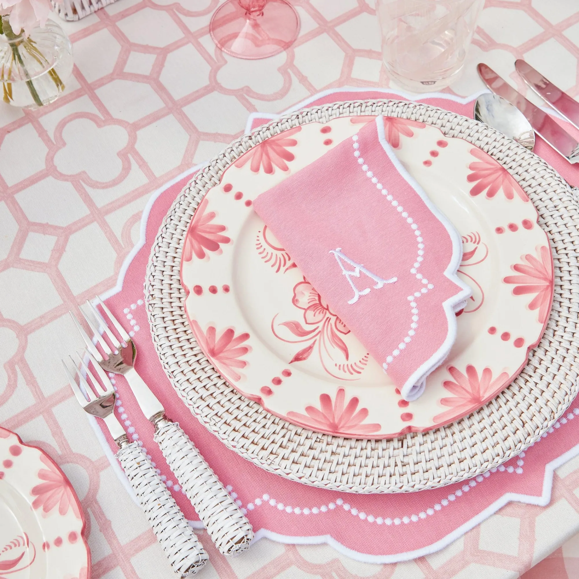 amelie_pink_placemats_set_2.webp Cheap Amelie Pink Placemats (Set Of 4) Placemats