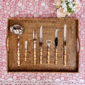 Shop Bamboo Carving Set Serving Cutlery