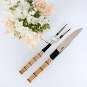 Shop Bamboo Carving Set Serving Cutlery