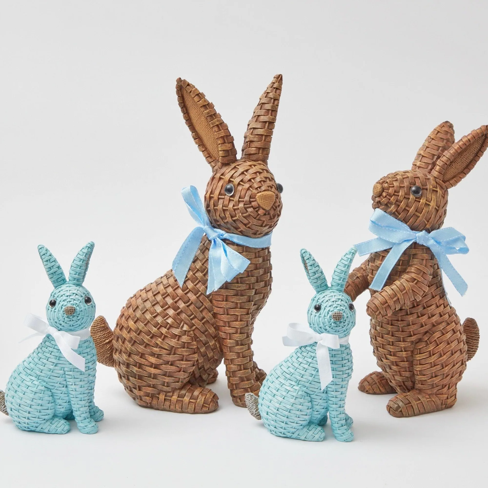 blue__brown_rattan_rabbit_10.webp Cheap Blue & Brown Rattan Rabbit Family Rattan Tableware