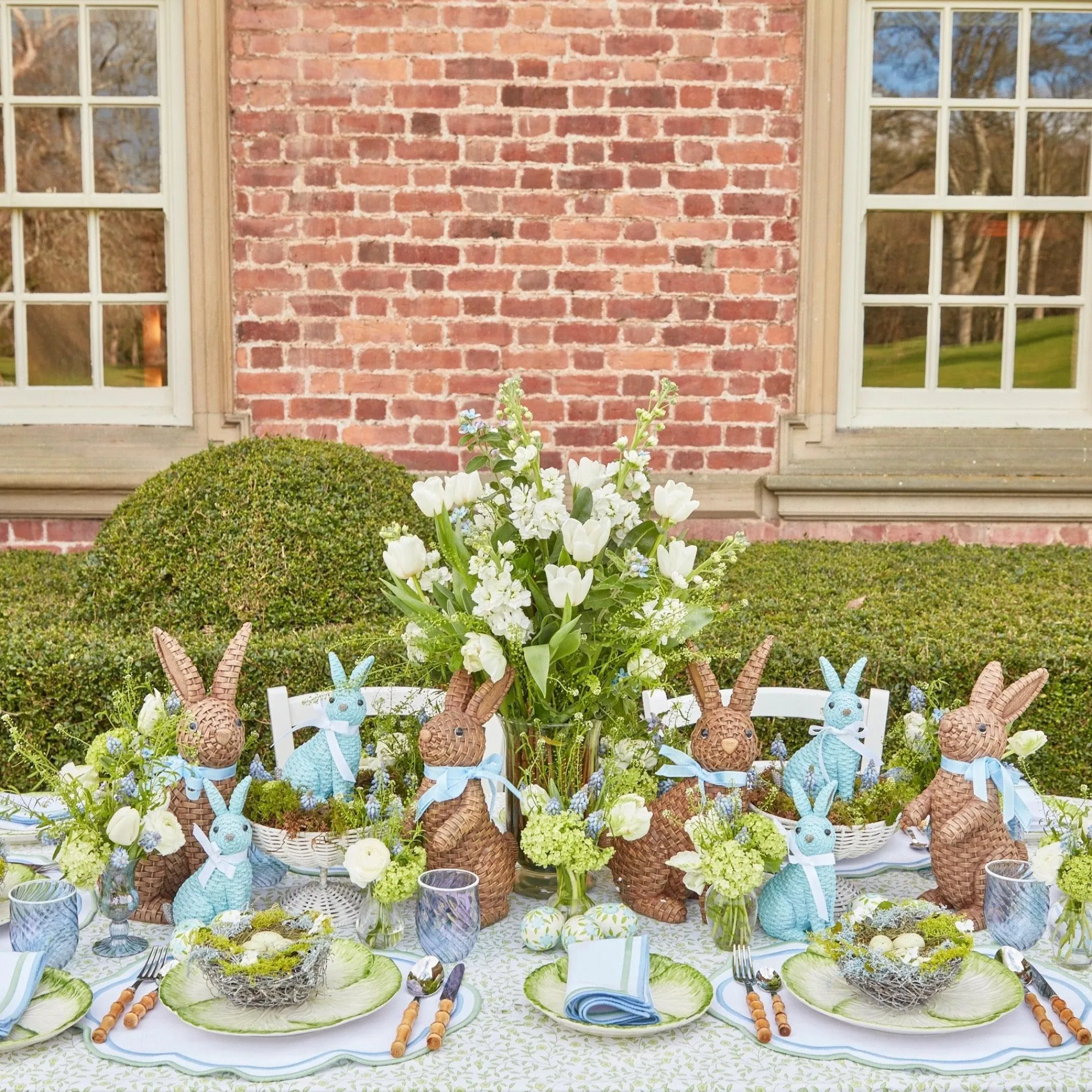blue__brown_rattan_rabbit_6.webp Cheap Blue & Brown Rattan Rabbit Family Rattan Tableware