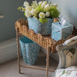 Online Blue Floral Tole Tissue Box Tissue Boxes