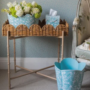 Online Blue Floral Tole Tissue Box Tissue Boxes