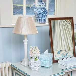 Online Blue Floral Tole Tissue Box Tissue Boxes