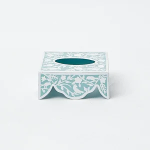Online Blue Floral Tole Tissue Box Tissue Boxes