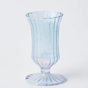 Cheap Blue Fluted Vases (Pair) Vases