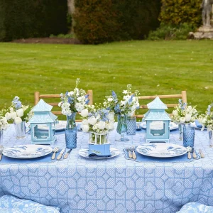 Cheap Blue Fluted Vases (Pair) Vases