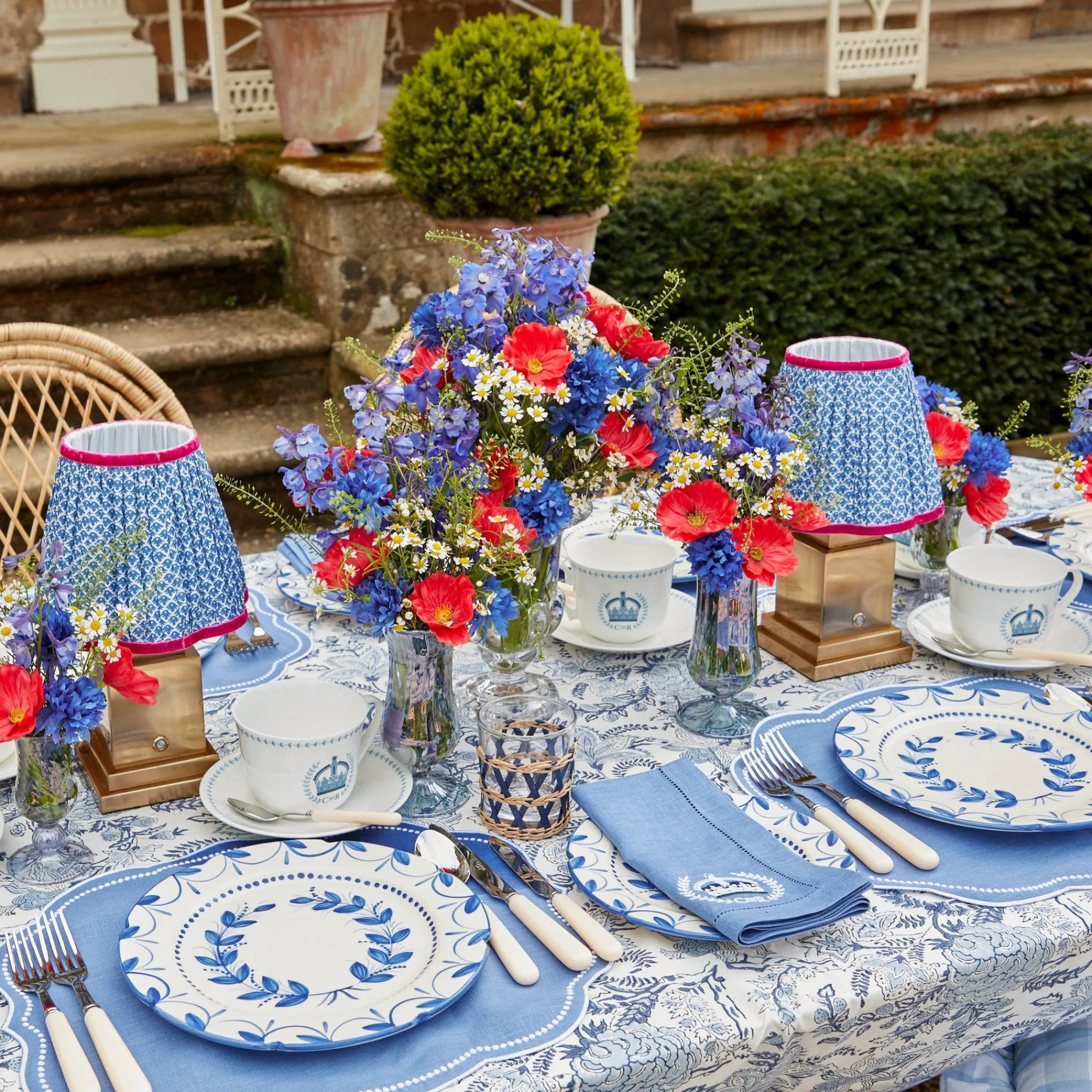 blue_fluted_vases_pair_3.webp Cheap Blue Fluted Vases (Pair) Vases