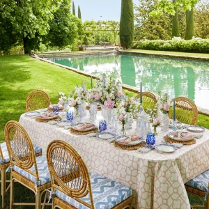 Store Blue Ikat Seat Pad Cushion Cushions