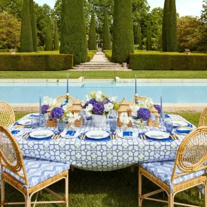 Store Blue Ikat Seat Pad Cushion Cushions