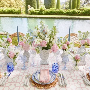 Cheap Blue Lily Of The Valley Dinner & Starter Plates (Set Of 8) Dinner Plates