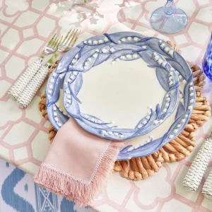 Flash Sale Blue Lily Of The Valley Starter Plates (Set Of 4) Crockery Sets