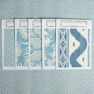 Cheap Blue Lotus Flower Fabric Serena Fresson Fabrics