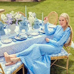 New Blue Petal Bamboo Dinner & Starter Plates (Set Of 8) Crockery Sets