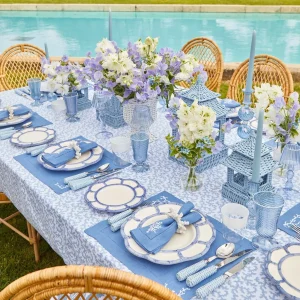 Best Blue Petal Bamboo Dinner Plate Bamboo Crockery