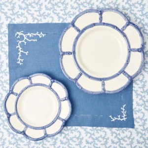 Sale Blue Petal Bamboo Starter Plate Starter Plates