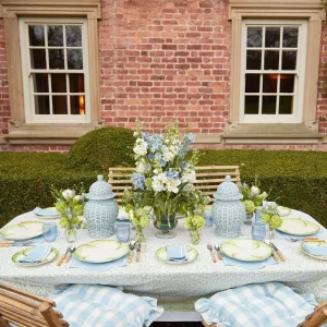 Outlet Blue Swirl Water Glasses With White Rim (Set Of 4) Glasses