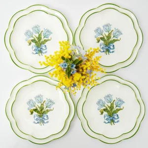 Cheap Blue Tulip Dinner & Starter Plates (Set Of 8) Starter Plates