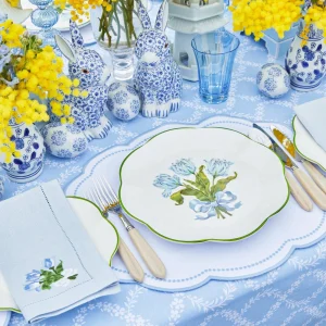 Clearance Blue Tulip Dinner Plates (Set Of 4) Dinner Plates