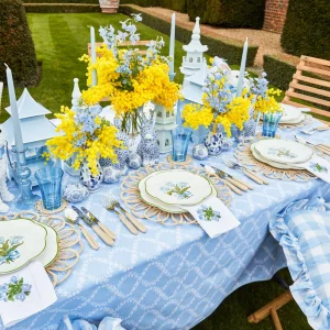 Cheap Blue Tulip Starter Plates (Set Of 4) Crockery Sets