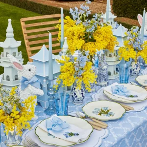 Cheap Blue Tulip Starter Plates (Set Of 4) Crockery Sets