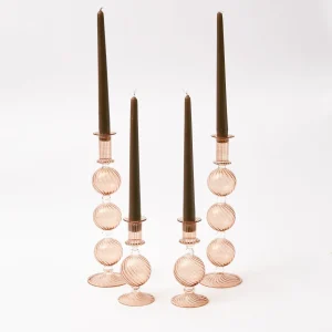 Flash Sale Camille Chestnut Candle Holders (Pair) Candle Holders