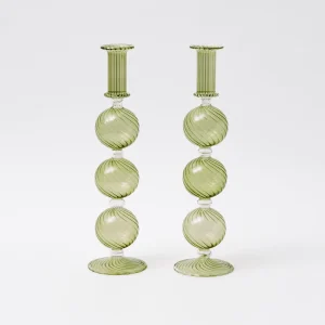 Discount Camille Olive Candle Holder (Pair) Candle Holders