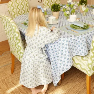 Hot Children's Blue Bouquet Dressing Gown Women Alice Nightdresses