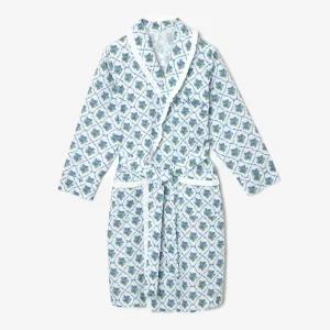 Hot Children's Blue Bouquet Dressing Gown Women Alice Nightdresses