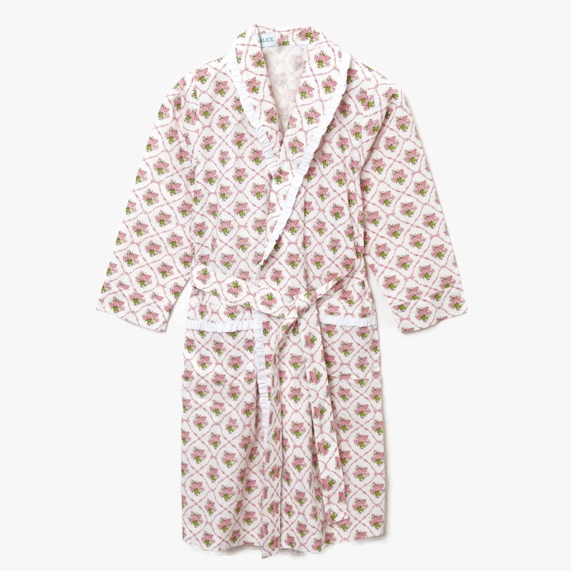 childrens_pink_bouquet_dr_0.webp Discount Children's Pink Bouquet Dressing Gown Women Alice Nightdresses