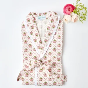 Discount Children's Pink Bouquet Dressing Gown Women Alice Nightdresses