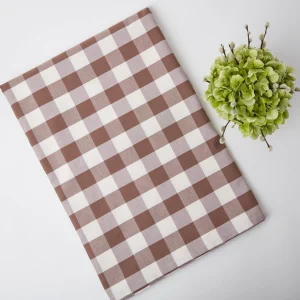 Discount Chocolate Gingham Tablecloth Tablecloths