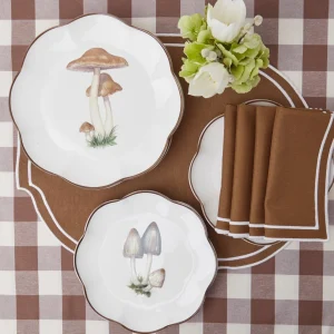 Discount Chocolate Gingham Tablecloth Tablecloths