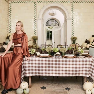 Discount Chocolate Gingham Tablecloth Tablecloths