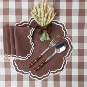 Discount Chocolate Gingham Tablecloth Tablecloths