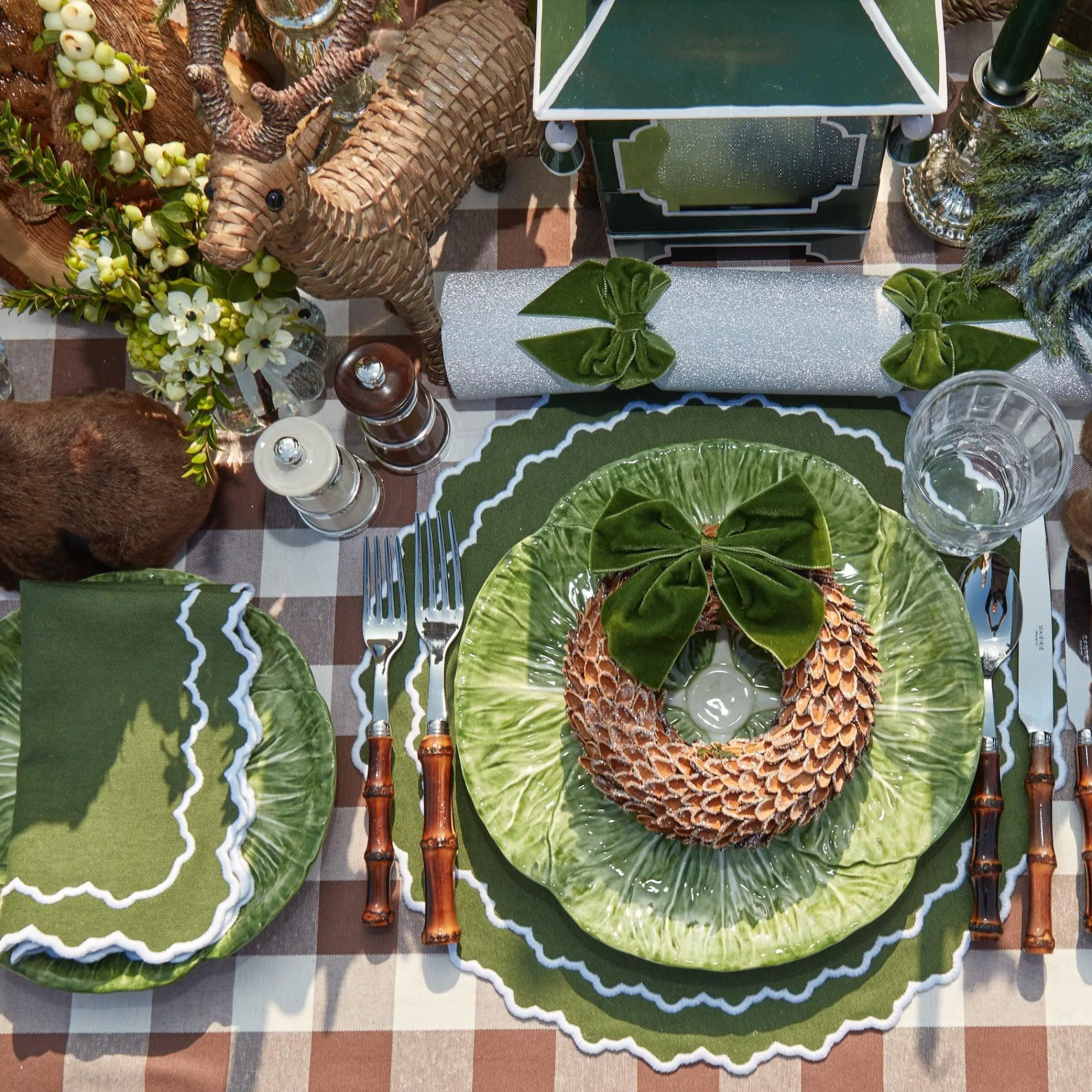 chocolate_gingham_tablecl_22.webp Discount Chocolate Gingham Tablecloth Tablecloths