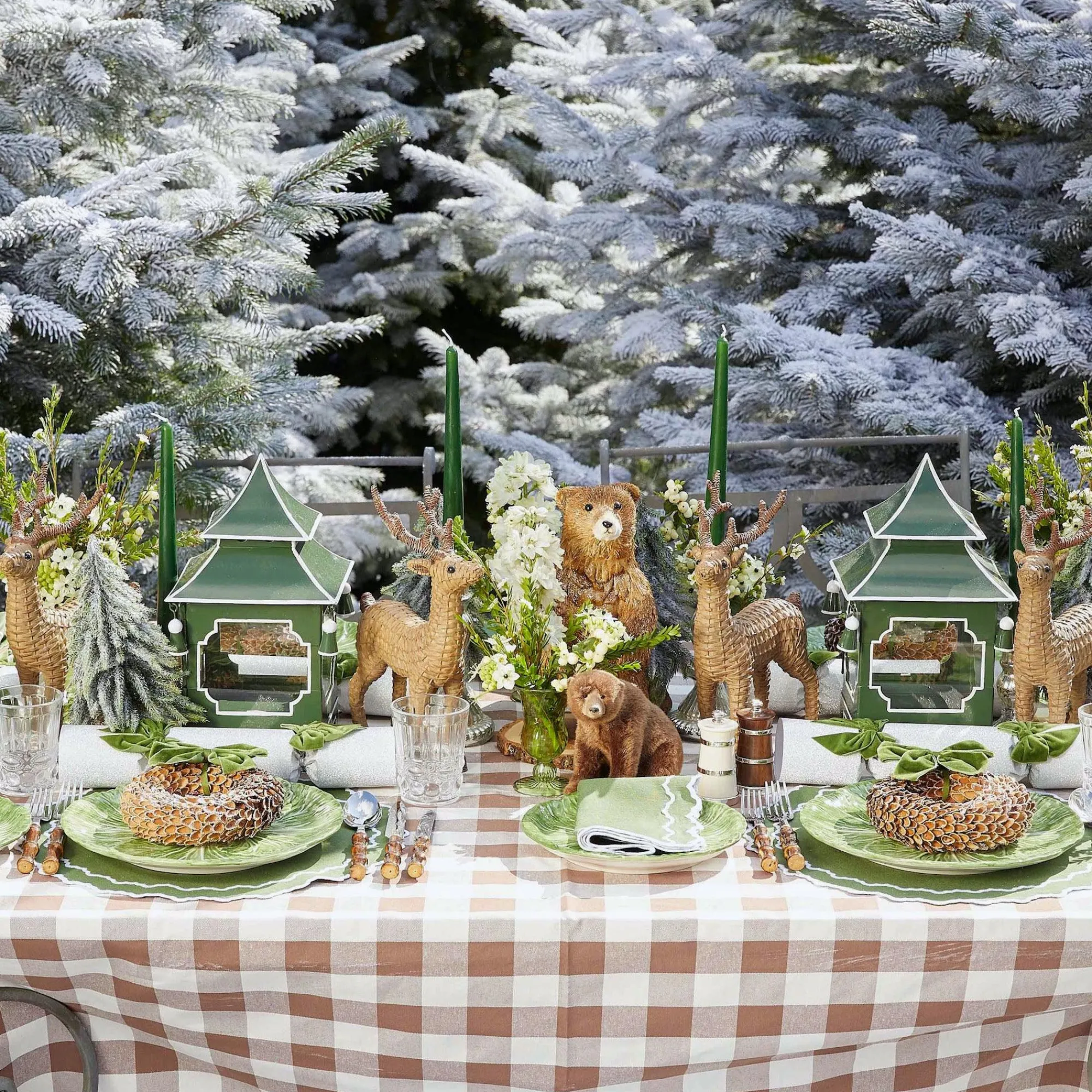 chocolate_gingham_tablecl_7.webp Discount Chocolate Gingham Tablecloth Tablecloths