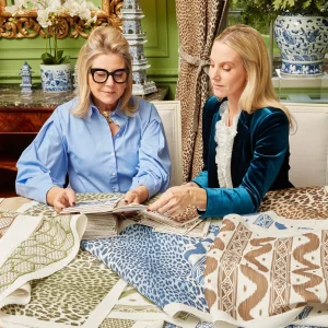 Sale Cobalt Blue Leopard Fabric Serena Fresson Fabrics