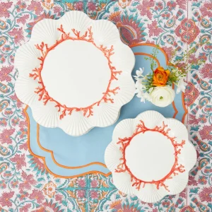 Outlet Coral Dinner & Starter Plates (Set Of 8) Dinner Plates