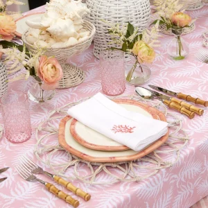 Fashion Coral Linen Napkins (Set Of 4) Napkins
