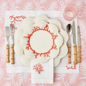 Fashion Coral Linen Napkins (Set Of 4) Napkins