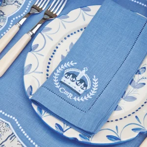 Cheap Coronation Blue Linen Napkins (Set Of 4) Napkins