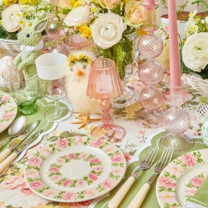 Store Dahlia Garland Dinner & Starter Plates (Set Of 8) Crockery Sets